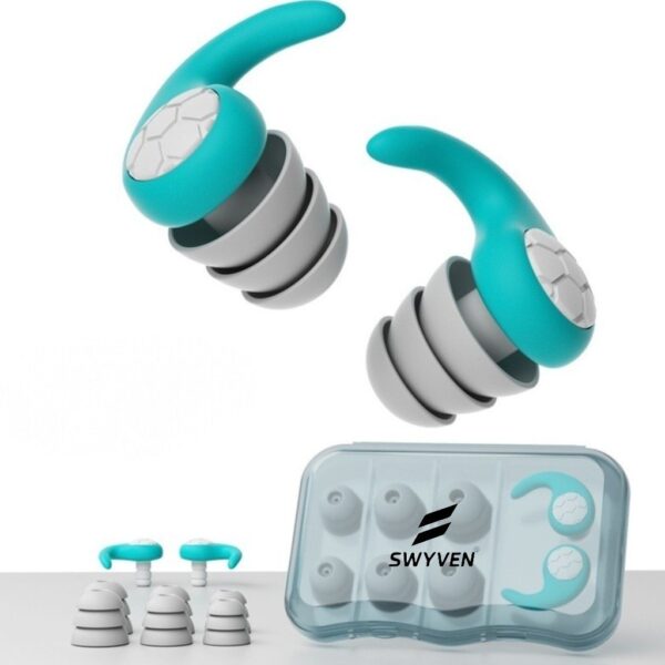SW-ACC-EAR057-03 SWYVEN Ergonomic Silicone Swimming Earplugs