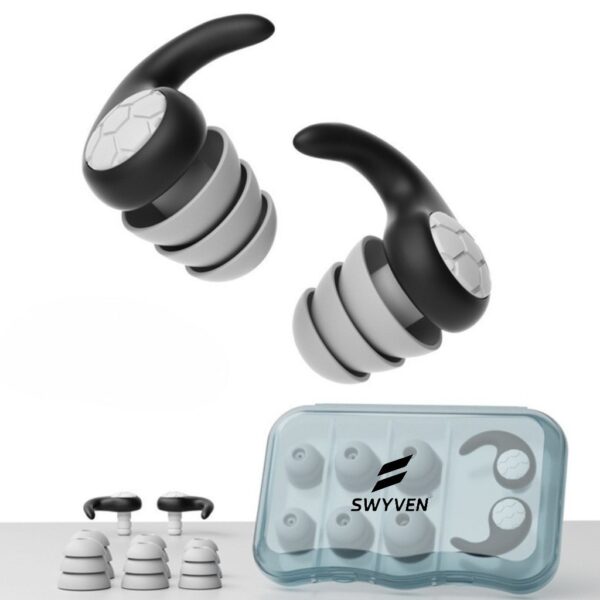 SW-ACC-EAR057-06 SWYVEN Ergonomic Silicone Swimming Earplugs