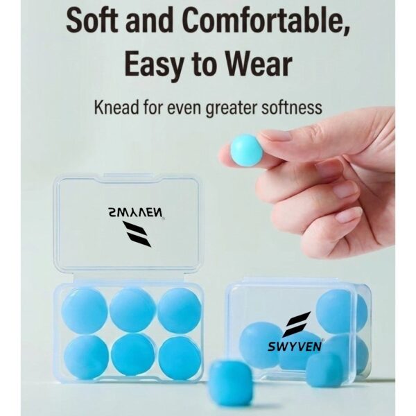 SW-ACC-EAR059-03 SWYVEN Moldable Silicone Swimming Earplugs - SIX