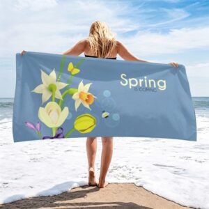 SW-ACC-TOW050-01 SWYVEN Microfiber Towel Spring Is Coming - XL (110x175cm)