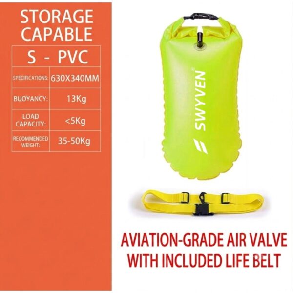 SW-OPE-SWI072-01 SWYVEN Swim Buoy & Dry Bag with Lifesaving Belt