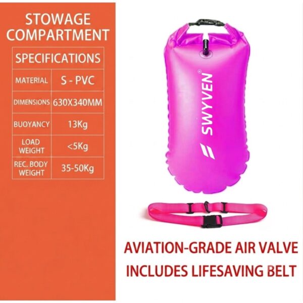 SW-OPE-SWI072-02 SWYVEN Swim Buoy & Dry Bag with Lifesaving Belt