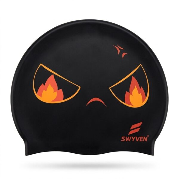 SWYVEN Reversible Blaze Swim Cap - Dual Expression