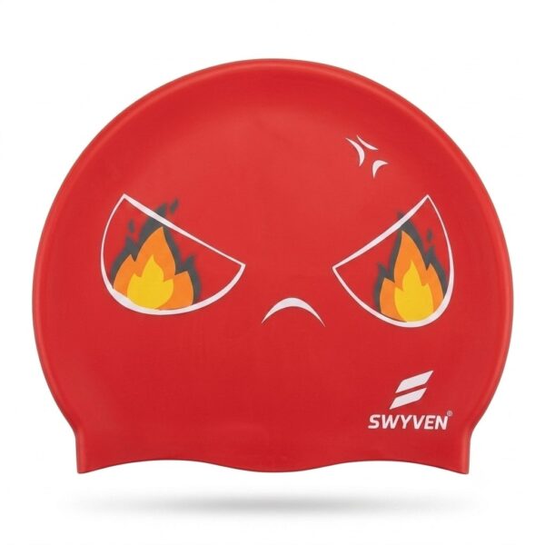 SWYVEN Reversible Blaze Swim Cap - Dual Expression