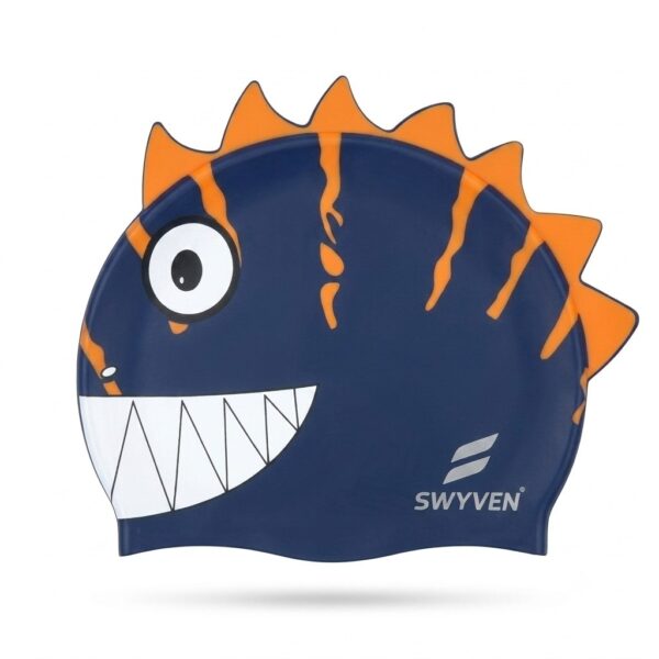 SWYVEN Dino-Fang Swim Cap - 3D Crest (55g)