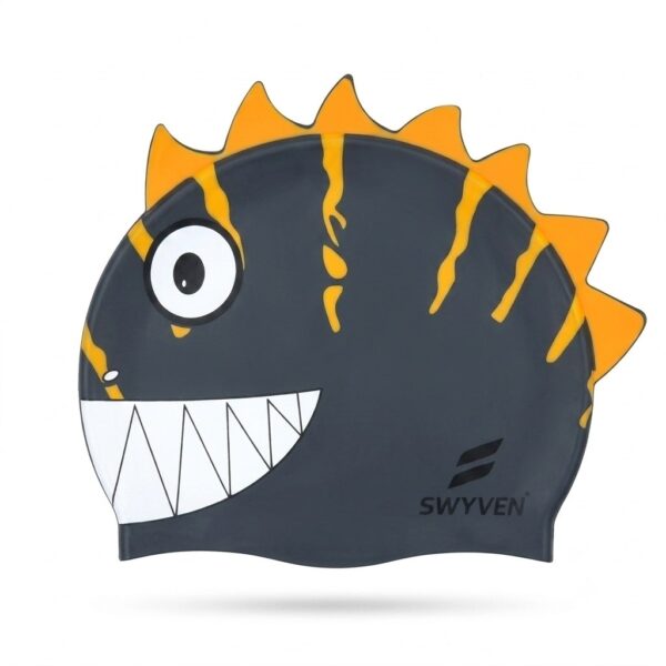 SWYVEN Dino-Fang Swim Cap - 3D Crest (55g)