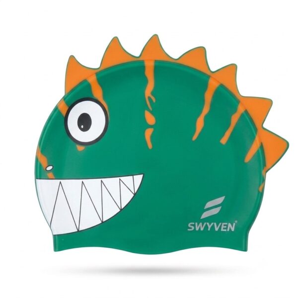 SWYVEN Dino-Fang Swim Cap - 3D Crest (55g)