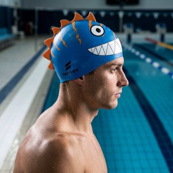 SWYVEN Dino-Fang Swim Cap - 3D Crest (55g)