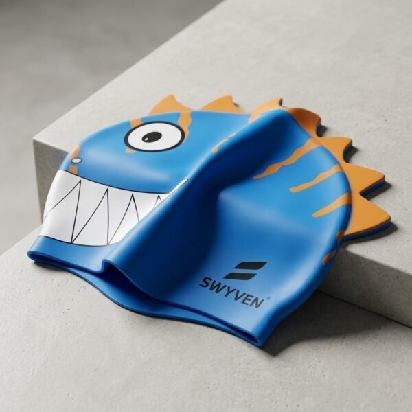 SWYVEN Dino-Fang Swim Cap - 3D Crest (55g)