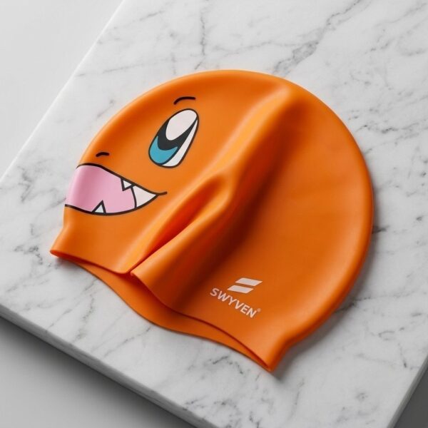 SW-SWI-SIL031-05 SWYVEN Flame Character Swim Cap (60g)