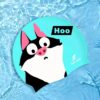 SW-SWI-SIL037-01 SWYVEN Husky Hoo Swim Cap (60g)