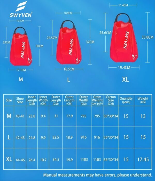 SW-TRA-FIN071-05 SWYVEN Long Blade Training Swim Fins